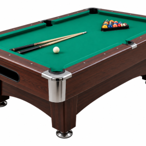 Classic Green Felt Pool Table Setup